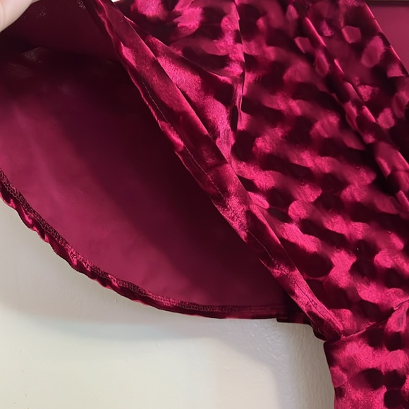 Lulu’s Mesmerize on the Prize Burgundy Velvet Wrap Dress - Picture 7 of 12